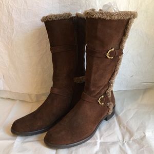 STUART WETZMAN BROWN SUEDE WINTER BOOTS
